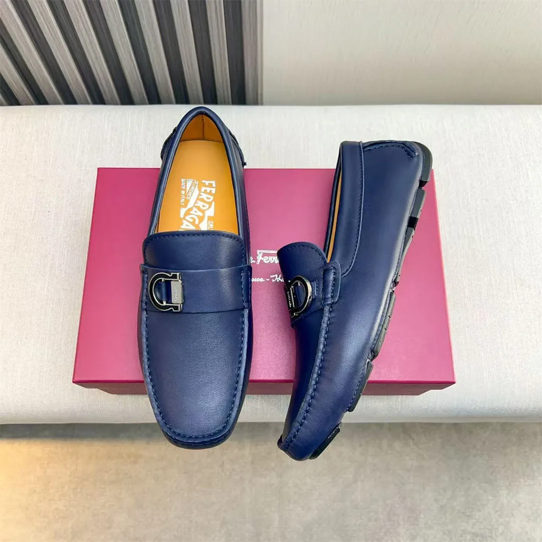 Men's shoes 💰560 Ferragamo new high-end quality 🔥 black cowhide ➕ cowhide lining size 38-45